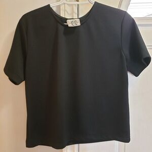Garage Black Ruffle Crop Top Size S (T100)